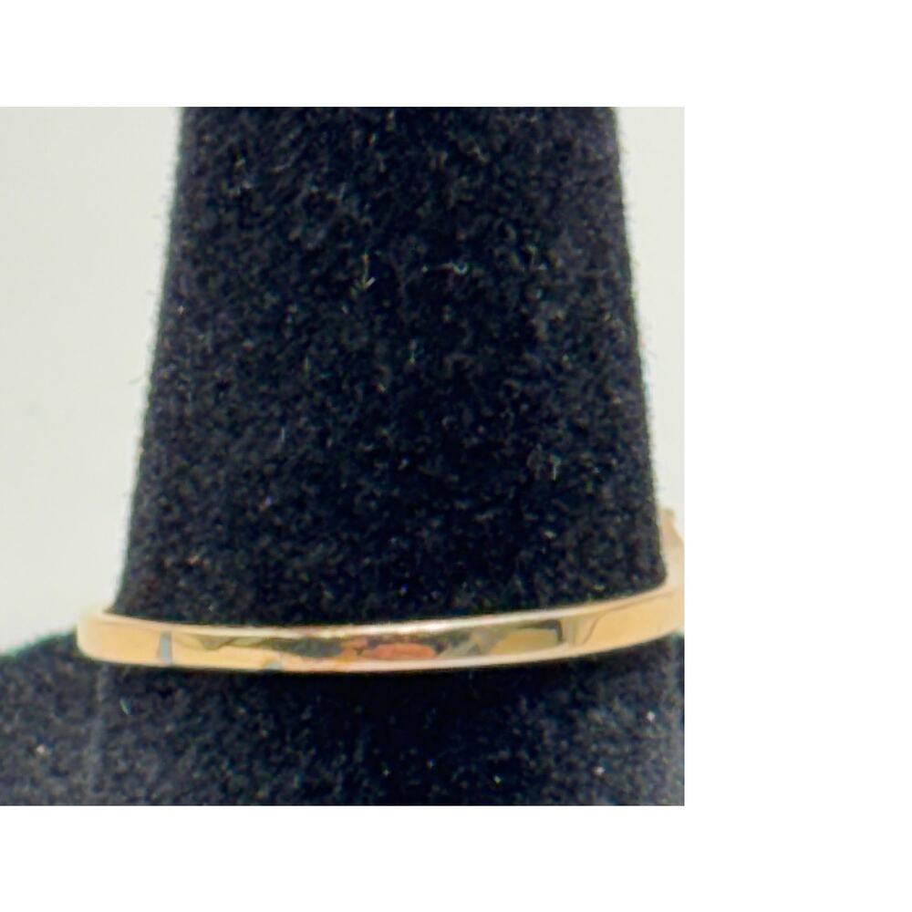 10K Solid Yellow Gold Garnet Diamond Ring Size 7.5 #78151 - Picture 4 of 9